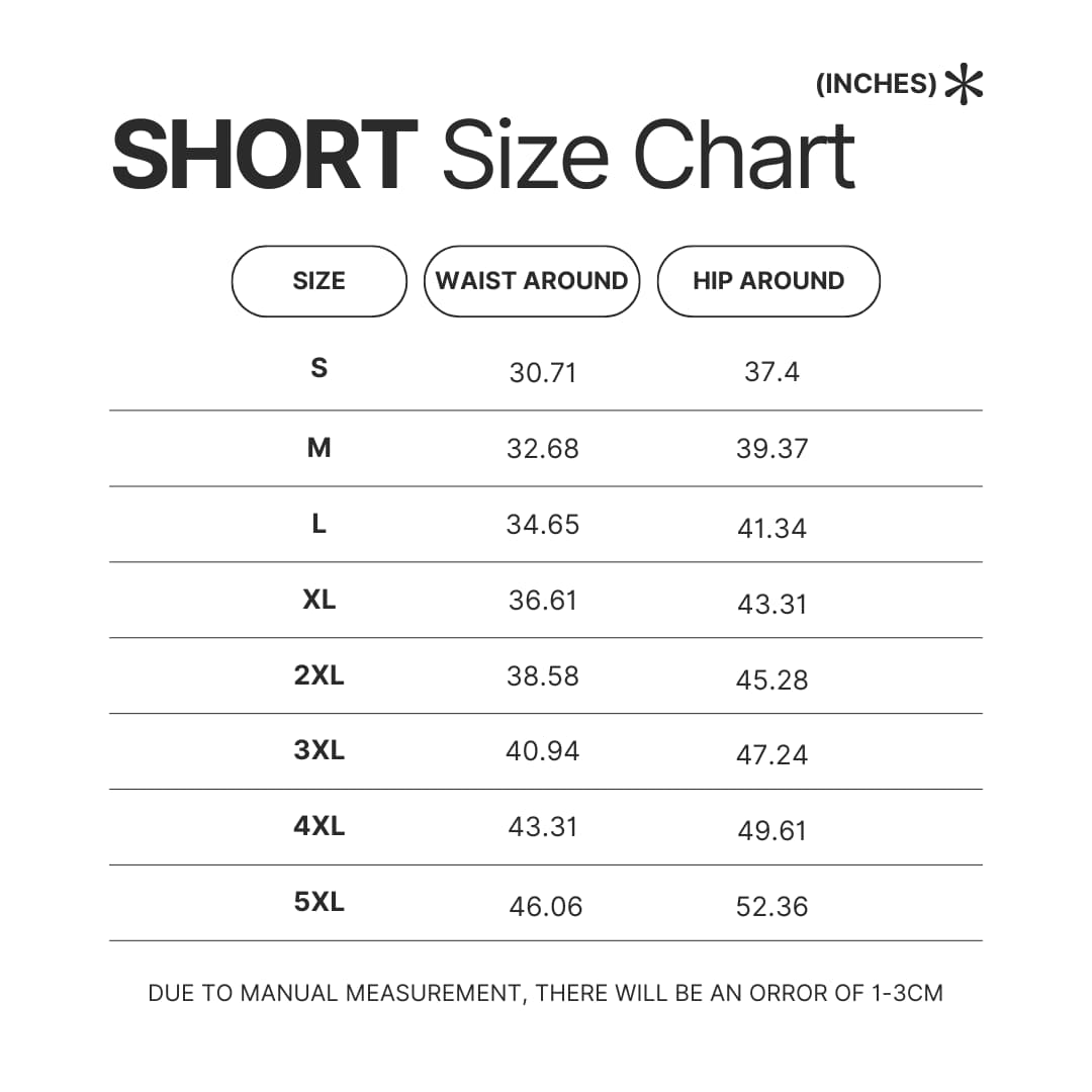 Short Size Chart - Avatar: The Last Airbender Store