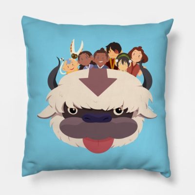 Team Avatar Appa Blep Throw Pillow Official Avatar: The Last Airbender Merch