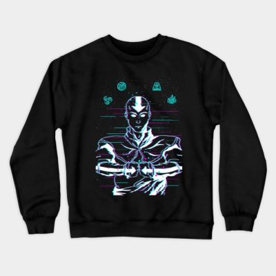 Avatar Aang Glitch Crewneck Sweatshirt Official Avatar: The Last Airbender Merch