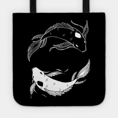 White On Black Spirit Fish Atla Tote Official Avatar: The Last Airbender Merch