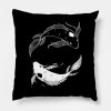 White On Black Spirit Fish Atla Throw Pillow Official Avatar: The Last Airbender Merch