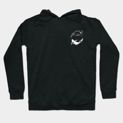 White On Black Spirit Fish Atla Hoodie Official Avatar: The Last Airbender Merch