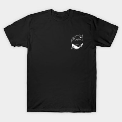 White On Black Spirit Fish Atla T-Shirt Official Avatar: The Last Airbender Merch