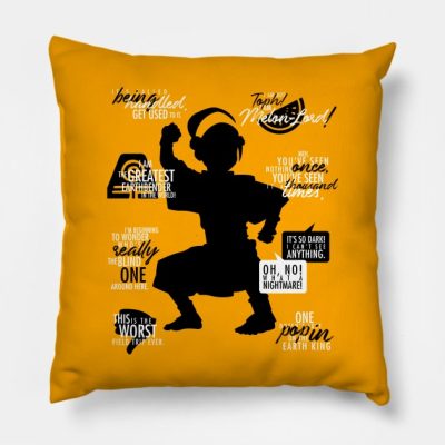 Avatar The Last Airbender Toph Beifong Throw Pillow Official Avatar: The Last Airbender Merch