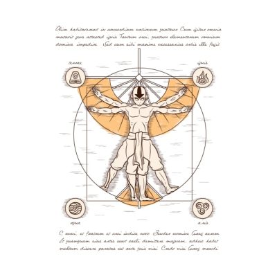 Vitruvian Aang T-Shirt Official Avatar: The Last Airbender Merch