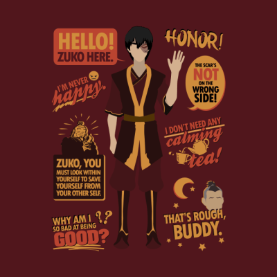 Hello Zuko Here Throw Pillow Official Avatar: The Last Airbender Merch