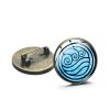 Avatar The Last Airbender Anime Collection Brooch Air Nomad Fire And Water Tribe Symbol Glass Round 2 - Avatar: The Last Airbender Store