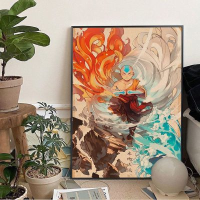 Avatar The Last Airbender Anime Posters Vintage Room Home Bar Cafe Decor Decor Art Wall Stickers 7 - Avatar: The Last Airbender Store
