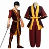 Avatar The Last Airbender Prince Zuko Cosplay Costume Anime Red Costume Black Wig Man Women Adult 1 - Avatar: The Last Airbender Store