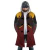 Fire Nation Avatar AOP Hooded Cloak Coat FRONT Mockup - Avatar: The Last Airbender Store