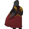 Fire Nation Avatar AOP Hooded Cloak Coat SIDE Mockup - Avatar: The Last Airbender Store