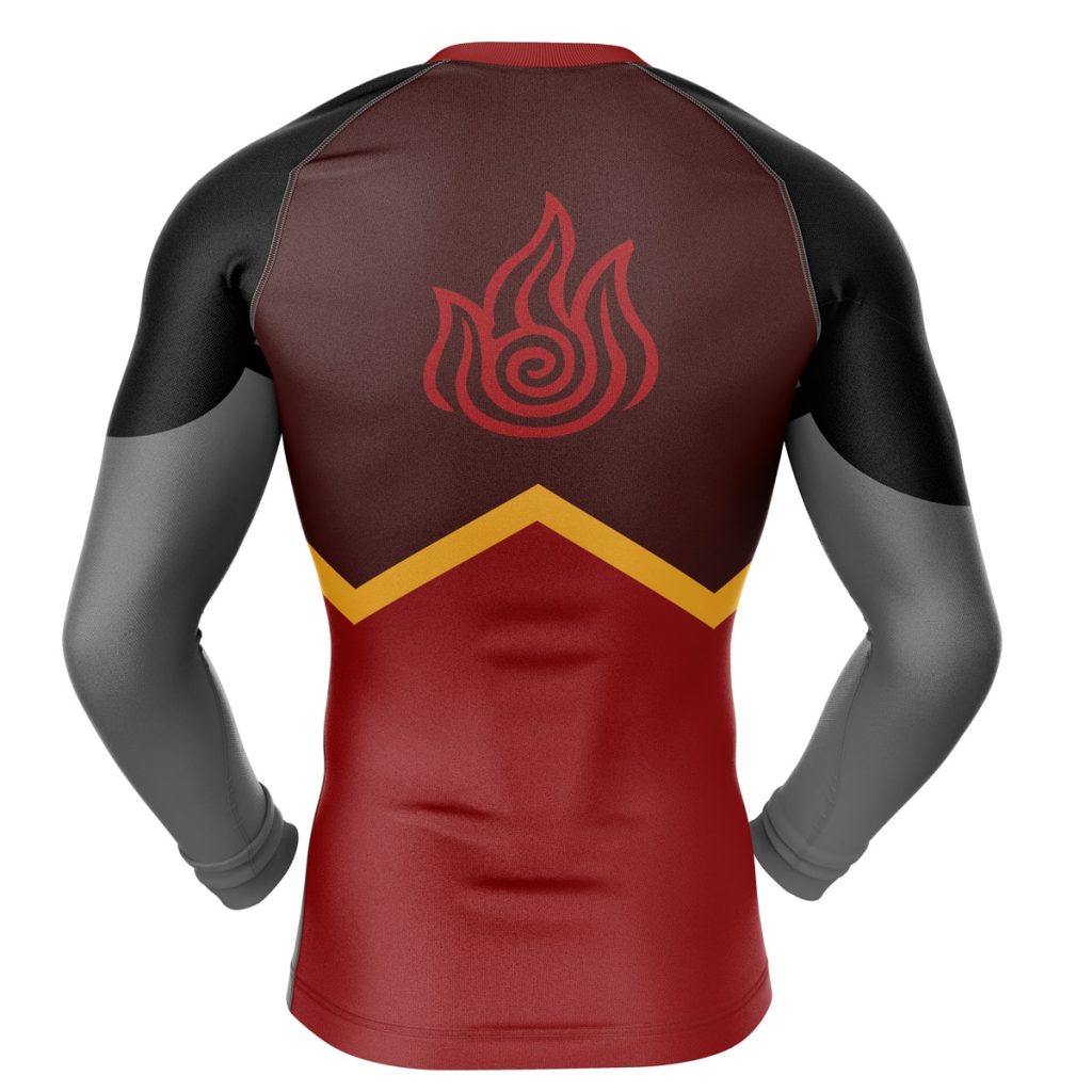 Firebender Compression Shirt Rash Guard back - Avatar: The Last Airbender Store