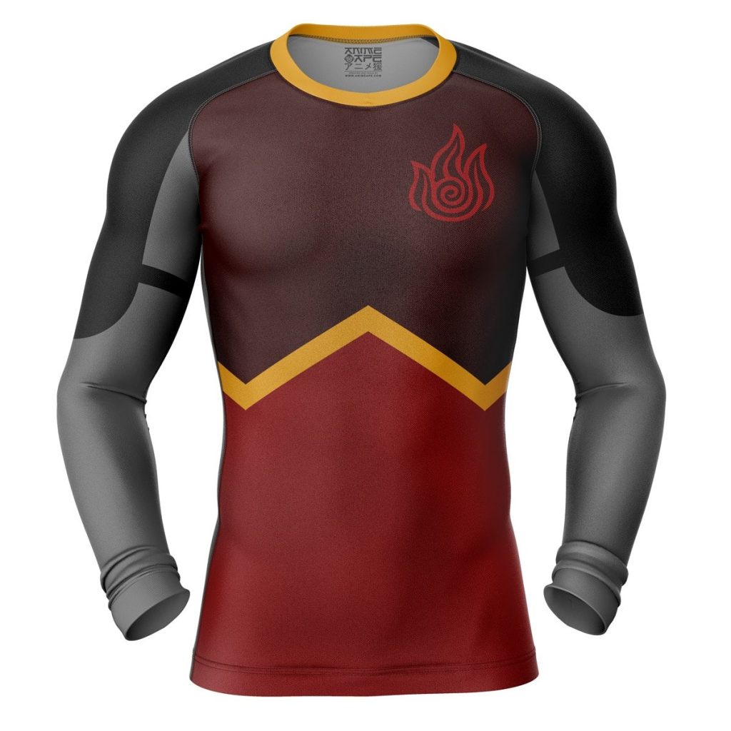 Firebender Compression Shirt Rash Guard front - Avatar: The Last Airbender Store