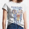 Avatar: The Last Airbender Cute Chibi Distressed Group Shot T-Shirt Official Avatar: The Last Airbender Merch