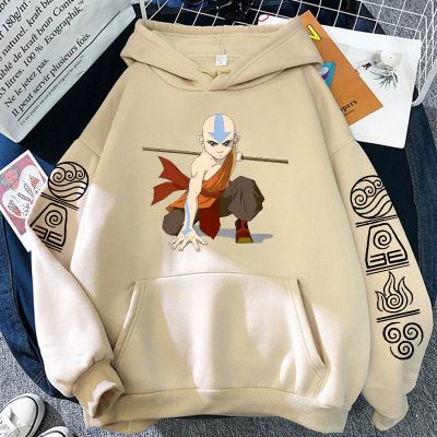 Anime Avatar The Last Airbender Manga Aang Fighting Hoody Sweatshirt Harajuku Unisex Fashion Hip Hop Streetwear - Avatar: The Last Airbender Store