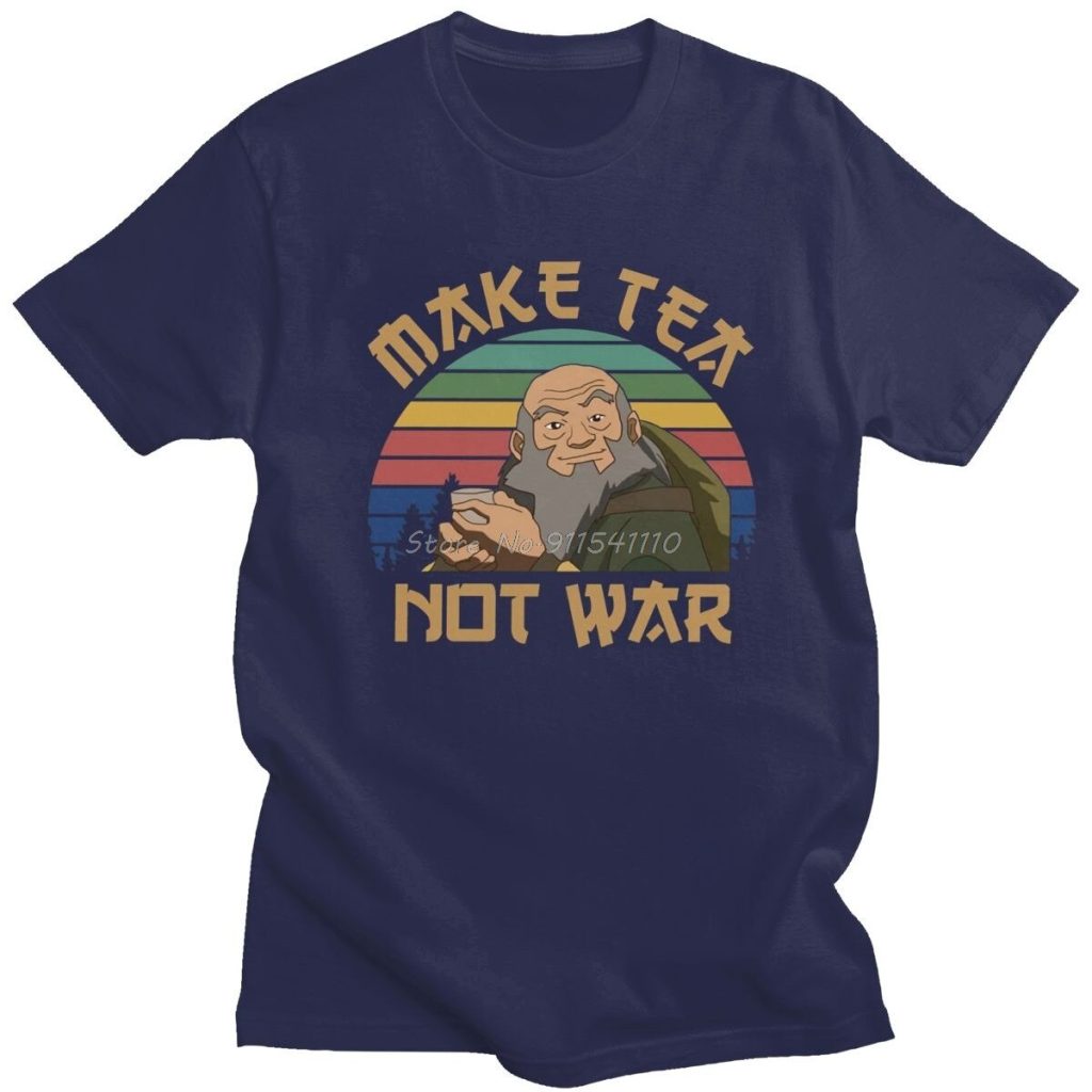 Funny Avatar The Last Airbender T Shirt Short Sleeved Cotton T shirt Iroh Make Tea Not 2 - Avatar: The Last Airbender Store