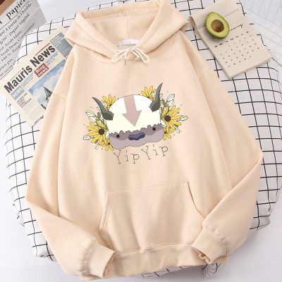 Harajuku Anime Avatar The Last Airbender Hoodies Sweatshirt Men Women Fashion Cartoon Appa Print Winter Casual - Avatar: The Last Airbender Store