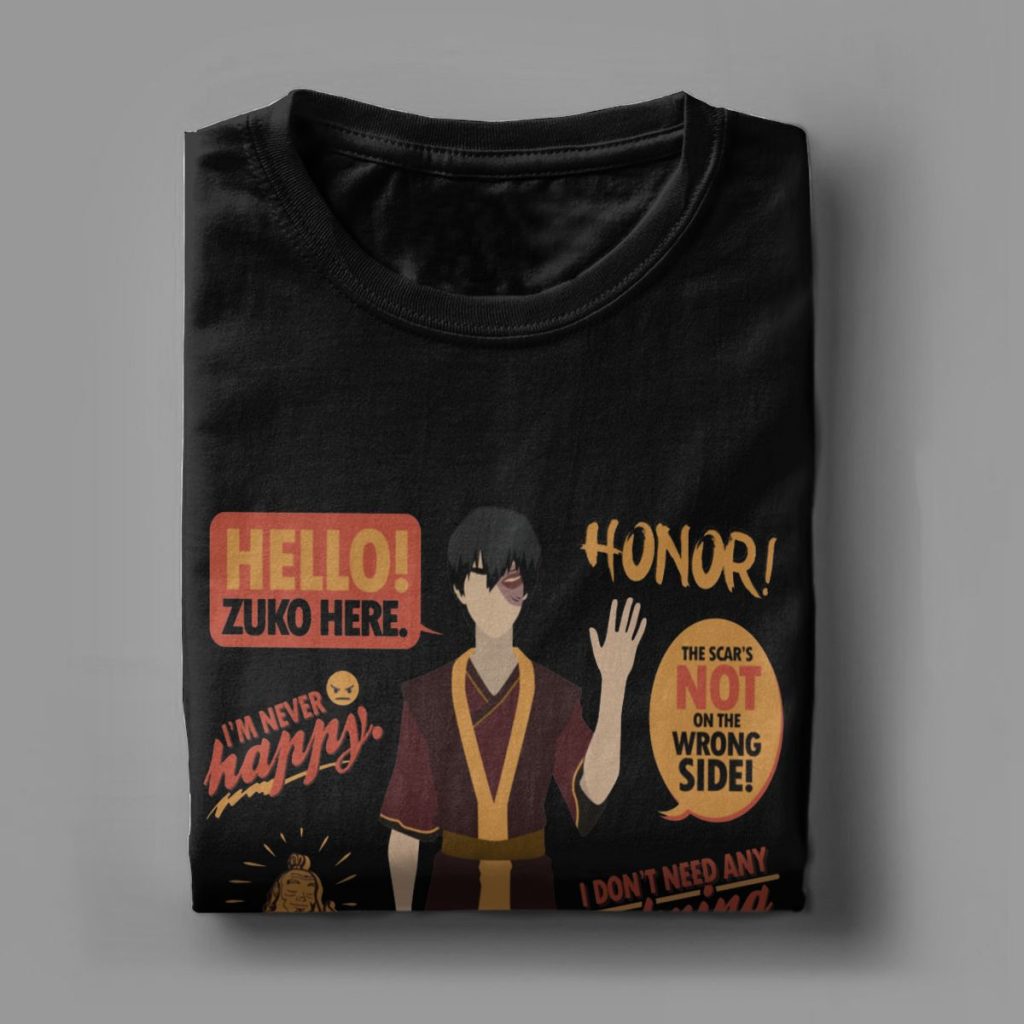 Hello Zuko Here Avatar The Last Airbender T Shirt Men s 100 Cotton T Shirts PrinceZuko 4 - Avatar: The Last Airbender Store