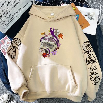 Kawaii Appa Avatar The Last Airbender Anime Hoodies Casual Clothing Harajuku Aesthetic Graphics Ulzzang 90s Oversized - Avatar: The Last Airbender Store